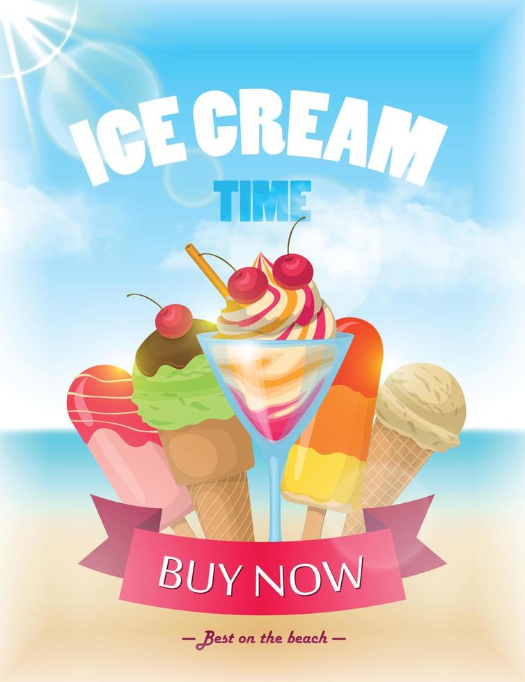 Ice Cream Poster vector