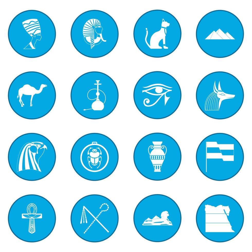 Egypt icon blue vector