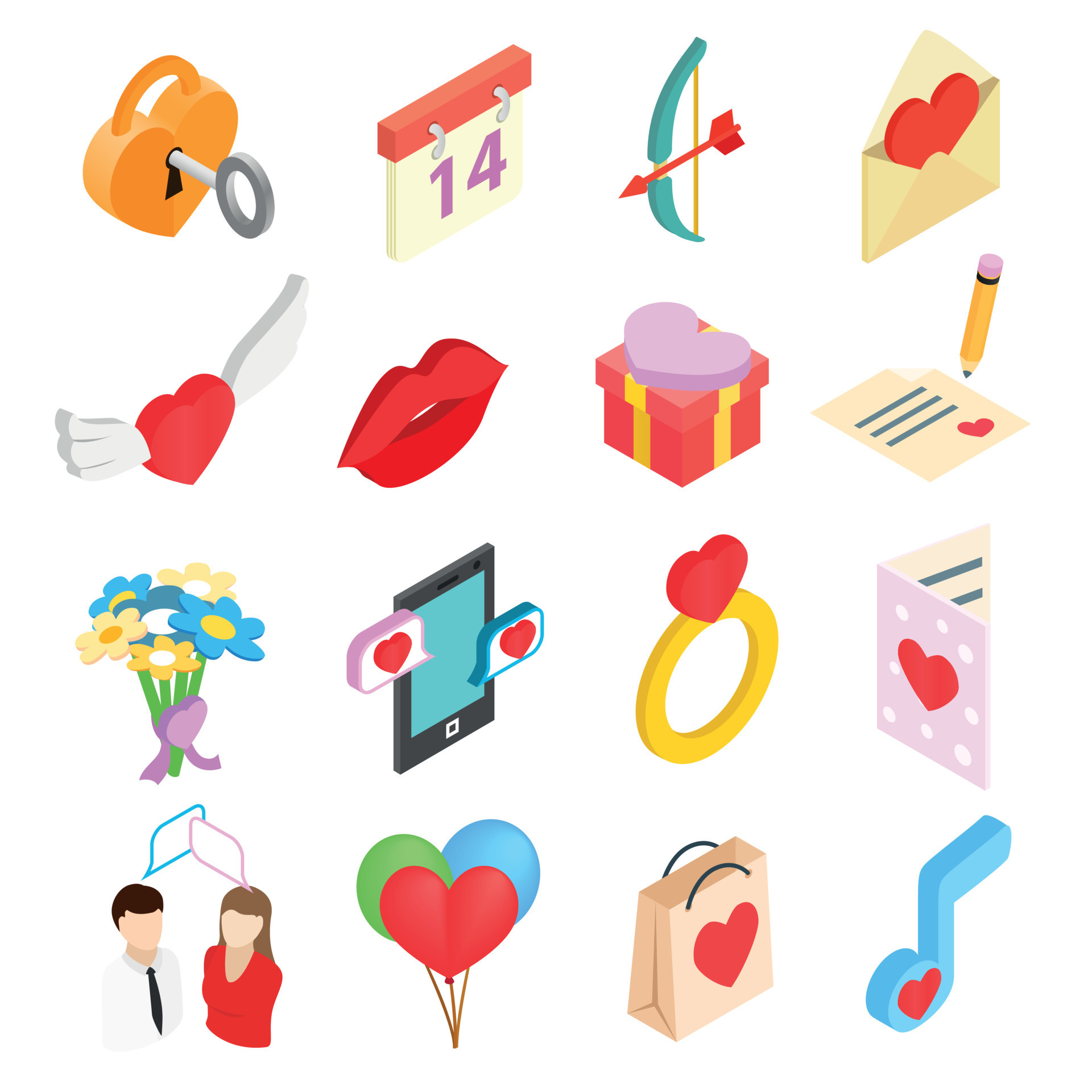 Valentines Isometric 3d Icons Set 8967870 Vector Art At Vecteezy Valentines Isometric 3d Icons Set 8967870 Vector Art At Vecteezy
