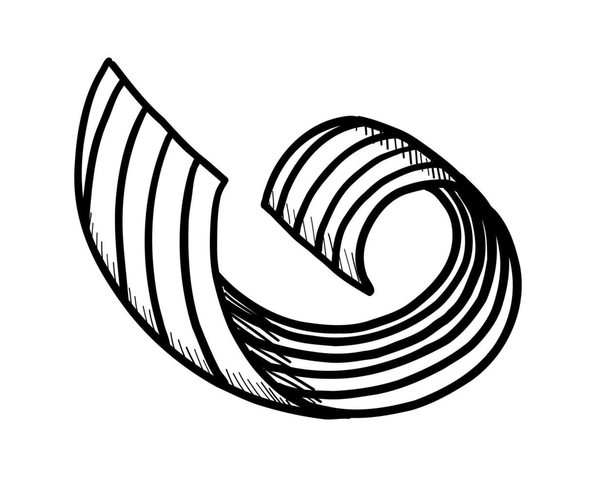dibujo de contorno vectorial de un trozo de mantequilla sobre un fondo blanco vector