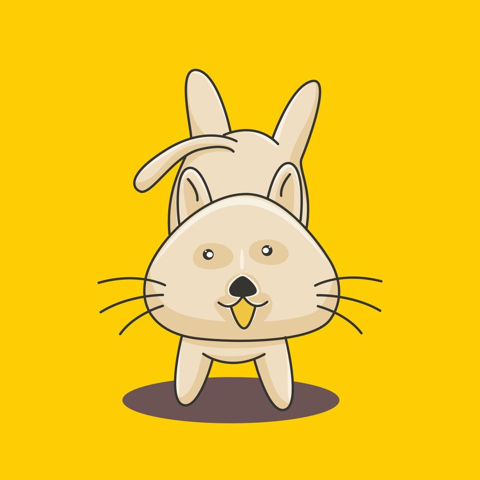 Vector illustration of a cute cat smiling happy with a unique pose