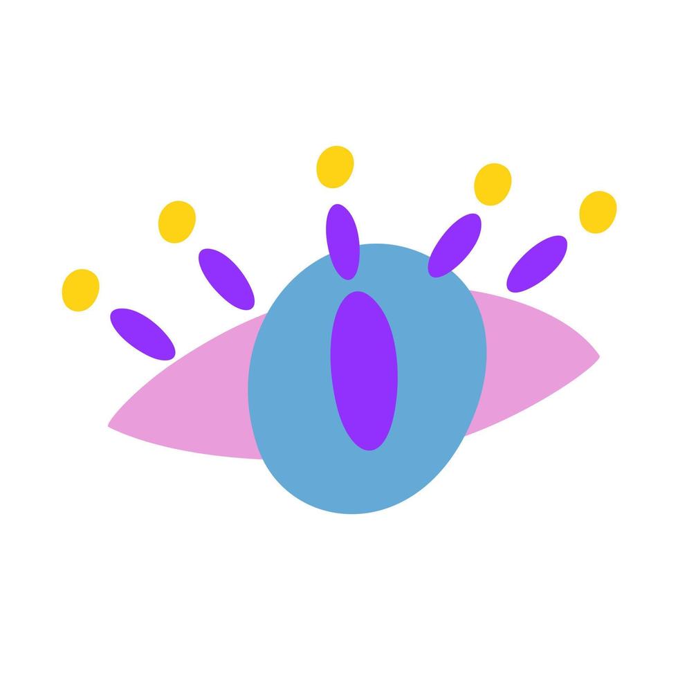 Eye. Element of evil, Ra, Turkish, Greek and esoteric eye of different shapes, highlighted on a white background. Colorful elements of clairvoyance. Vector cartoon illustration.