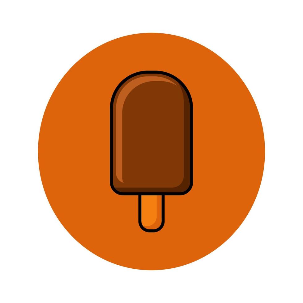 Illustration vector graphic of chocolate ice cream.