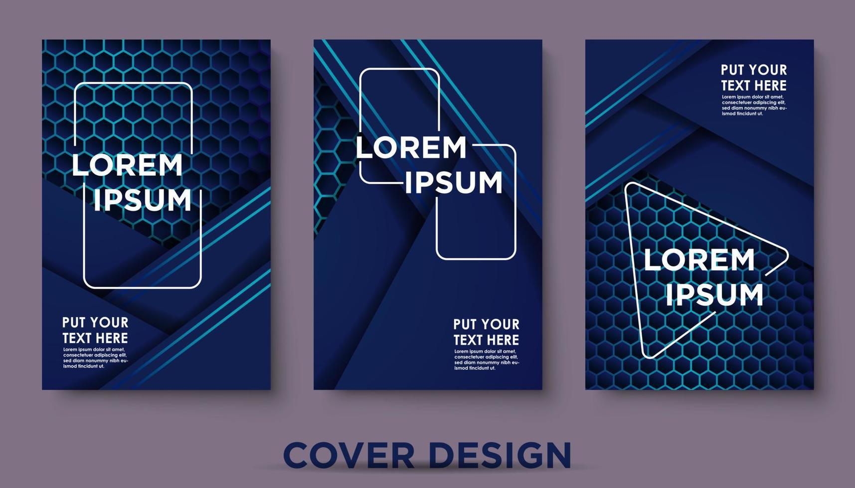 Modern abstract covers set. Cool gradient shapes composition, shapes, geometric elements. Applicable for placards, brochures, posters, covers and banners. Eps10 vector