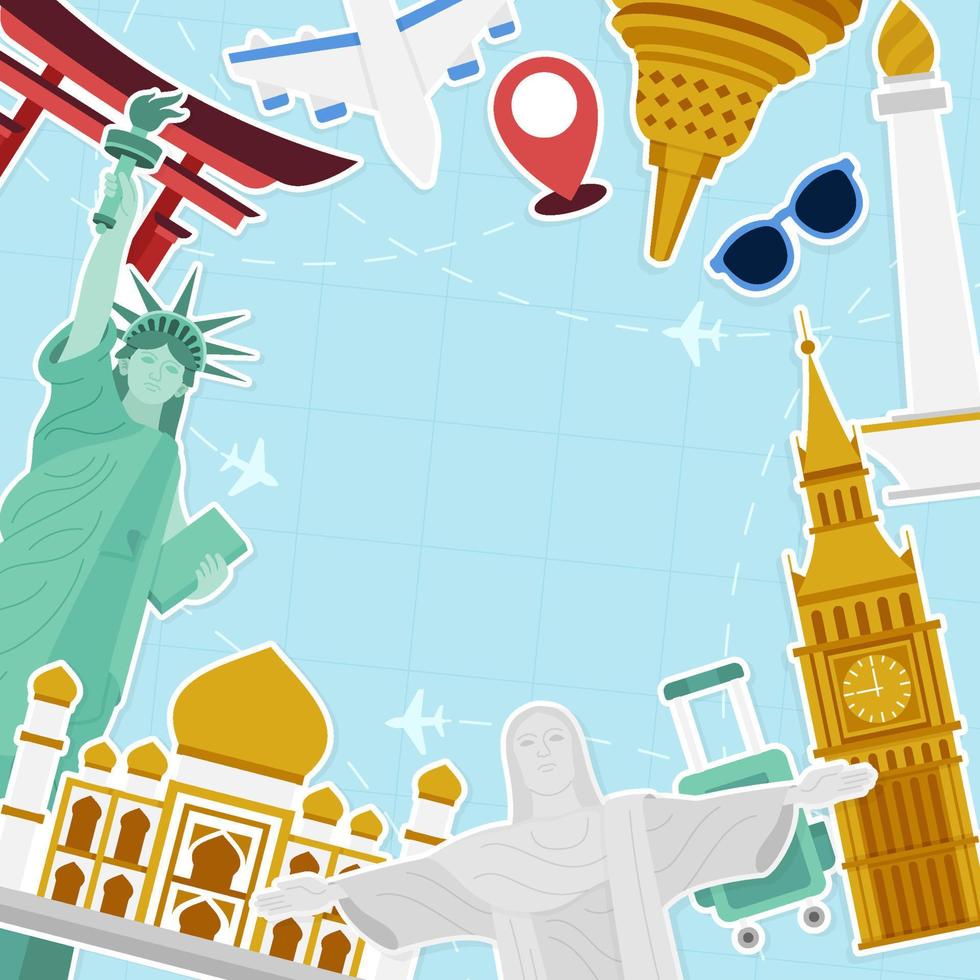 World Tourism Day Background Template vector