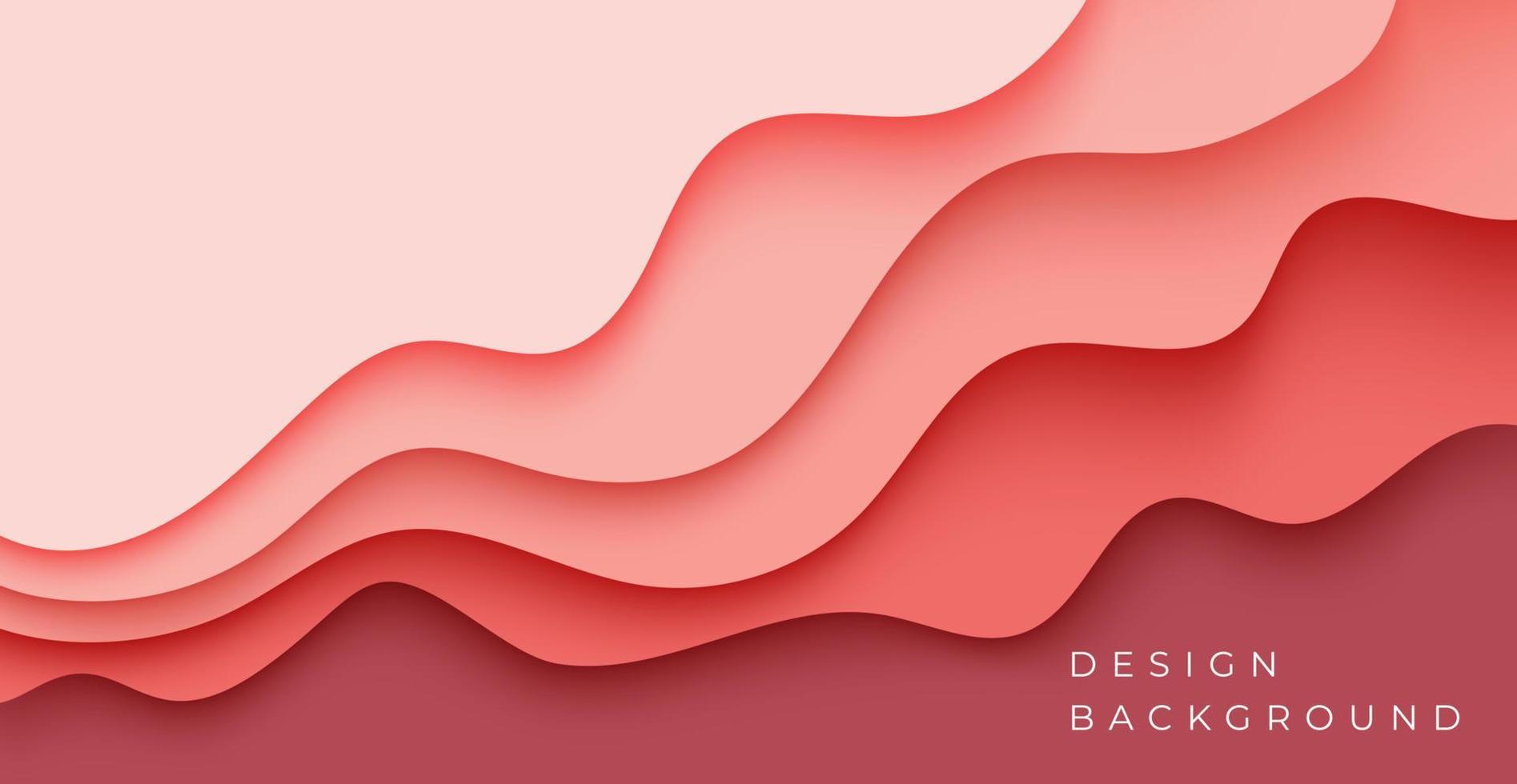 Multi layers brown dark texture 3D papercut layers in gradient vector banner. Abstract paper cut art background design for website template. Topography map concept or smooth origami paper cut