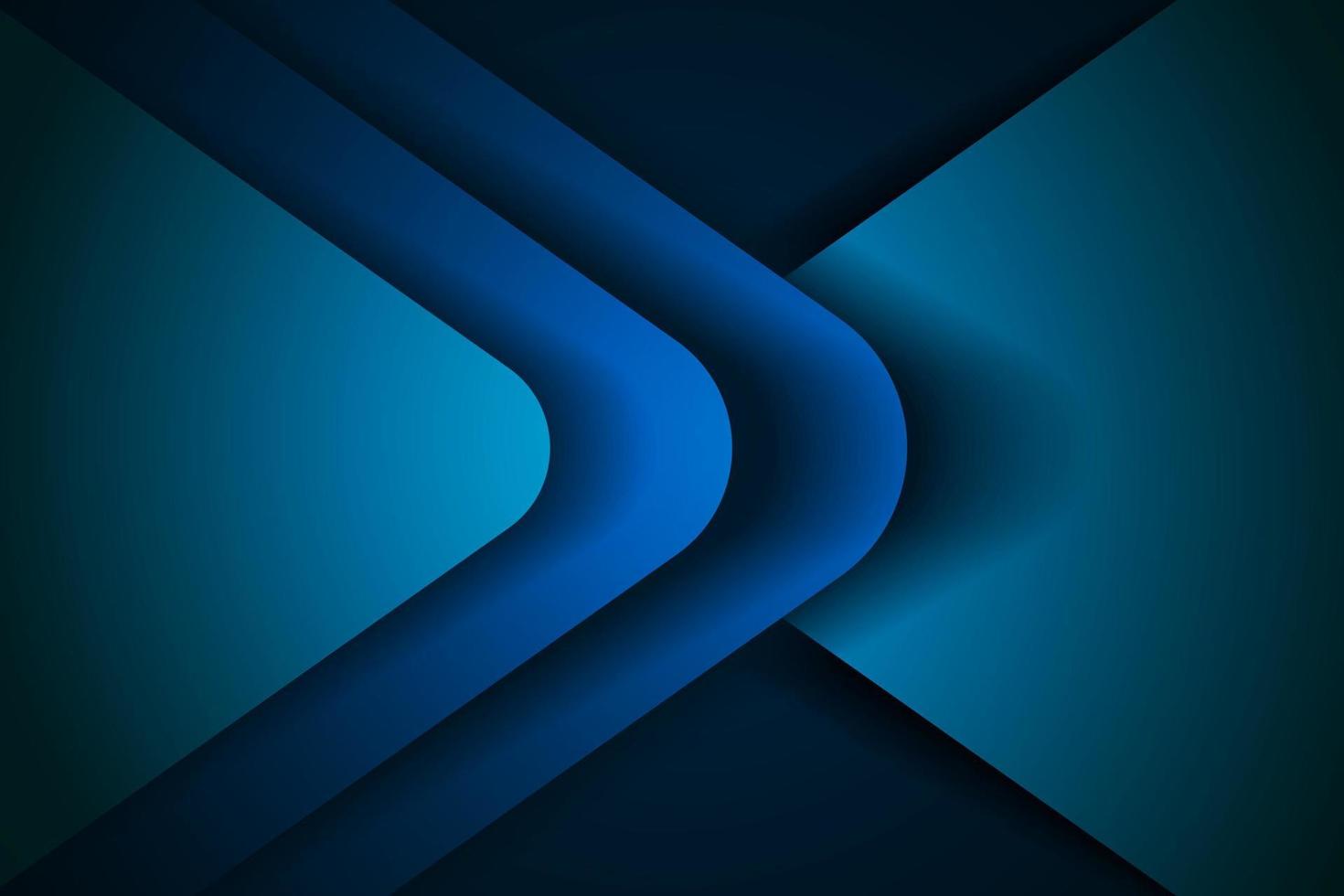 Dark abstract background with blue overlap layers vector