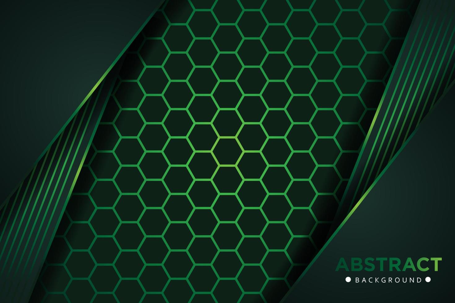 Abstract dark green overlap with line combination and hexagon mesh design modern luxury futuristic technology background vector illustration.