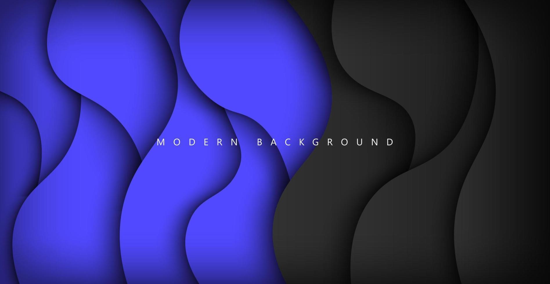 Multi layers blue dark texture 3D papercut layers in gradient vector banner. Abstract paper cut art background design for website template. Topography map concept or smooth origami paper cut