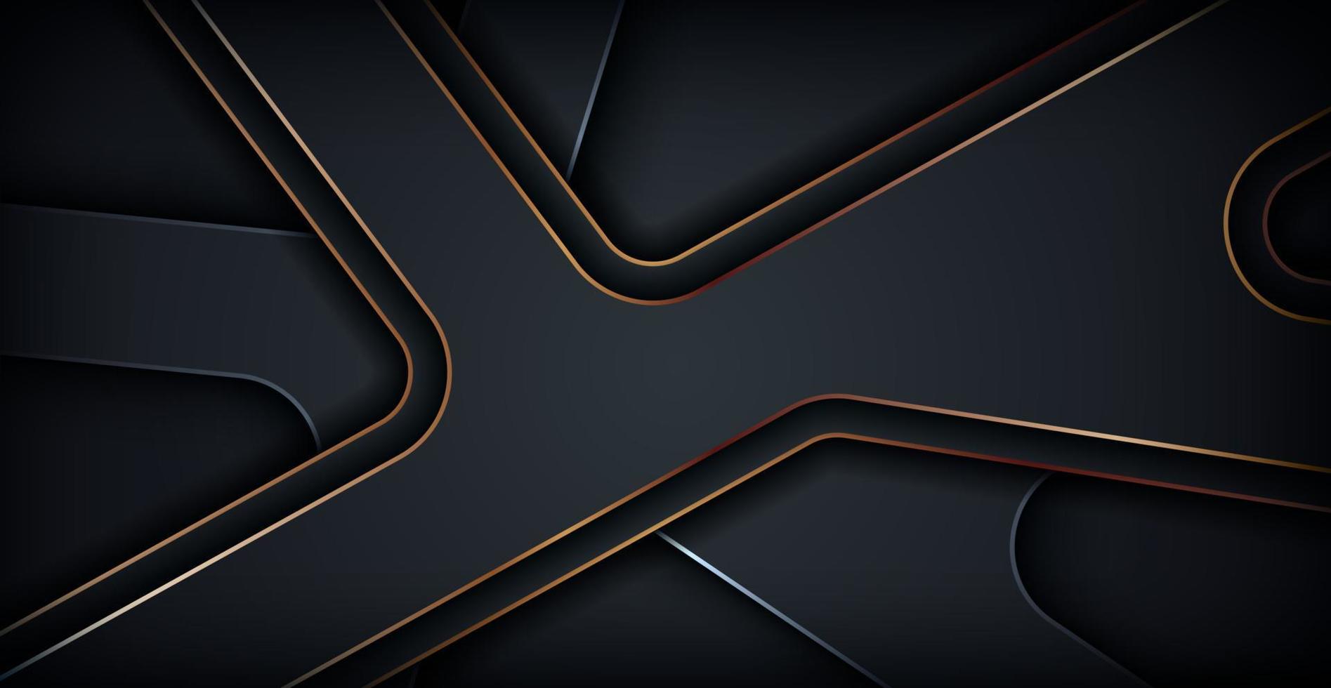 Modern dark overlap layer with golden list background. eps10 vector