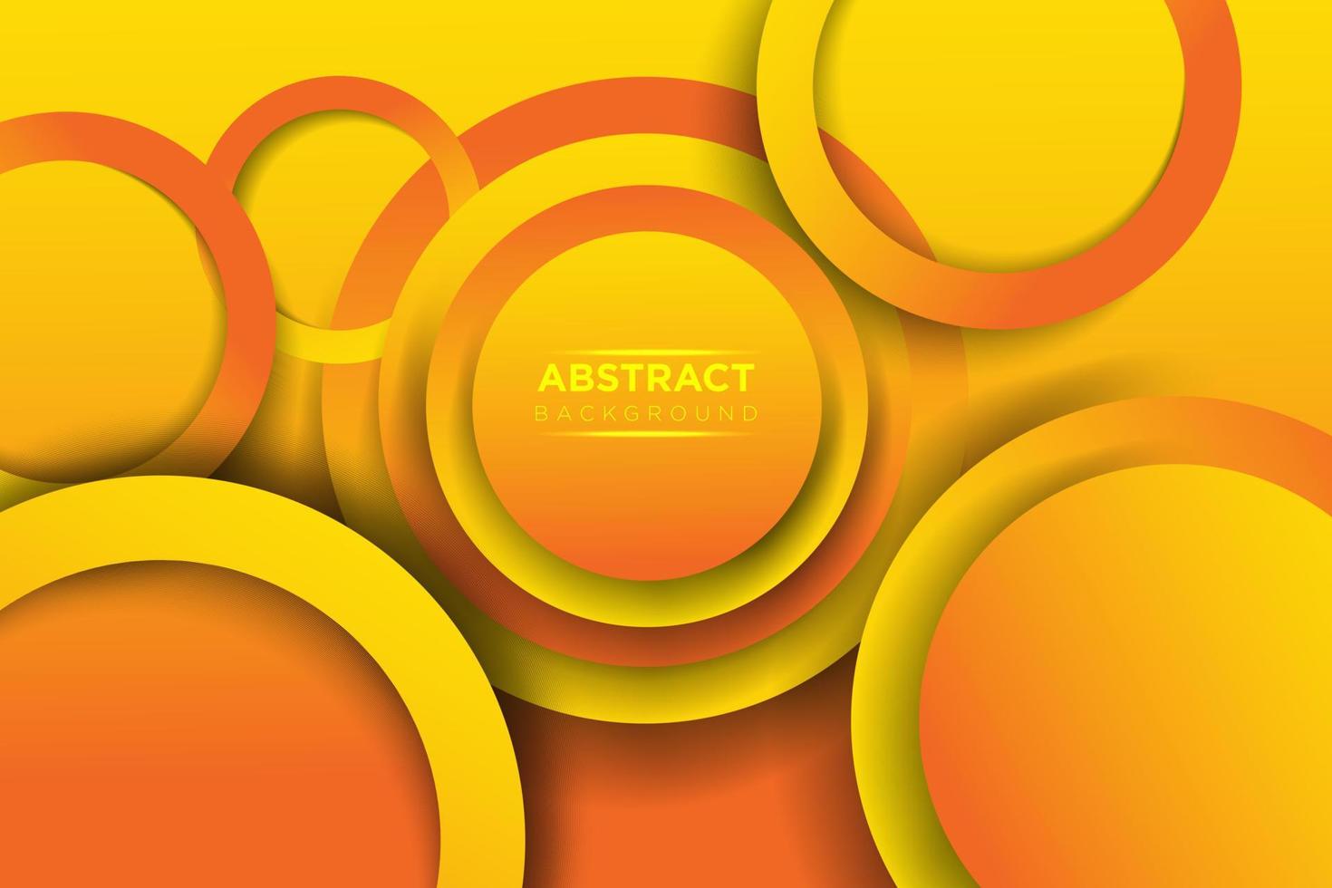 fondo de superposición de círculo naranja 3d abstracto vector