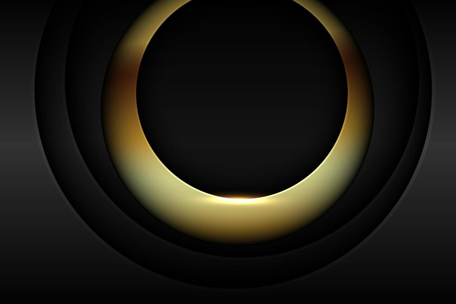 abstract dark circle texture layers with gold light gradient background.eps10 vector