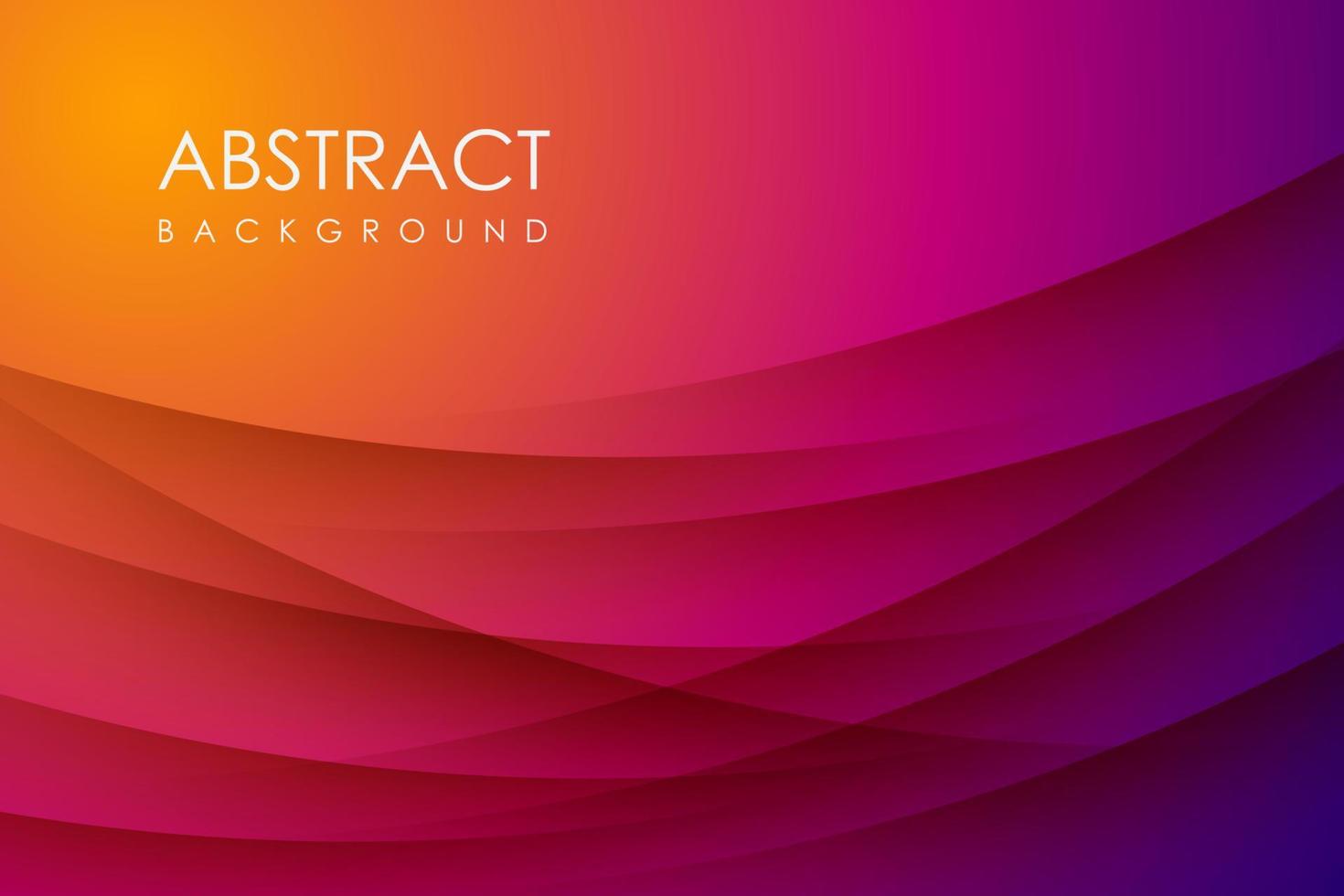 Modern abstract gradient orange and purple colorfull background concept with gold line and dots decoration vector