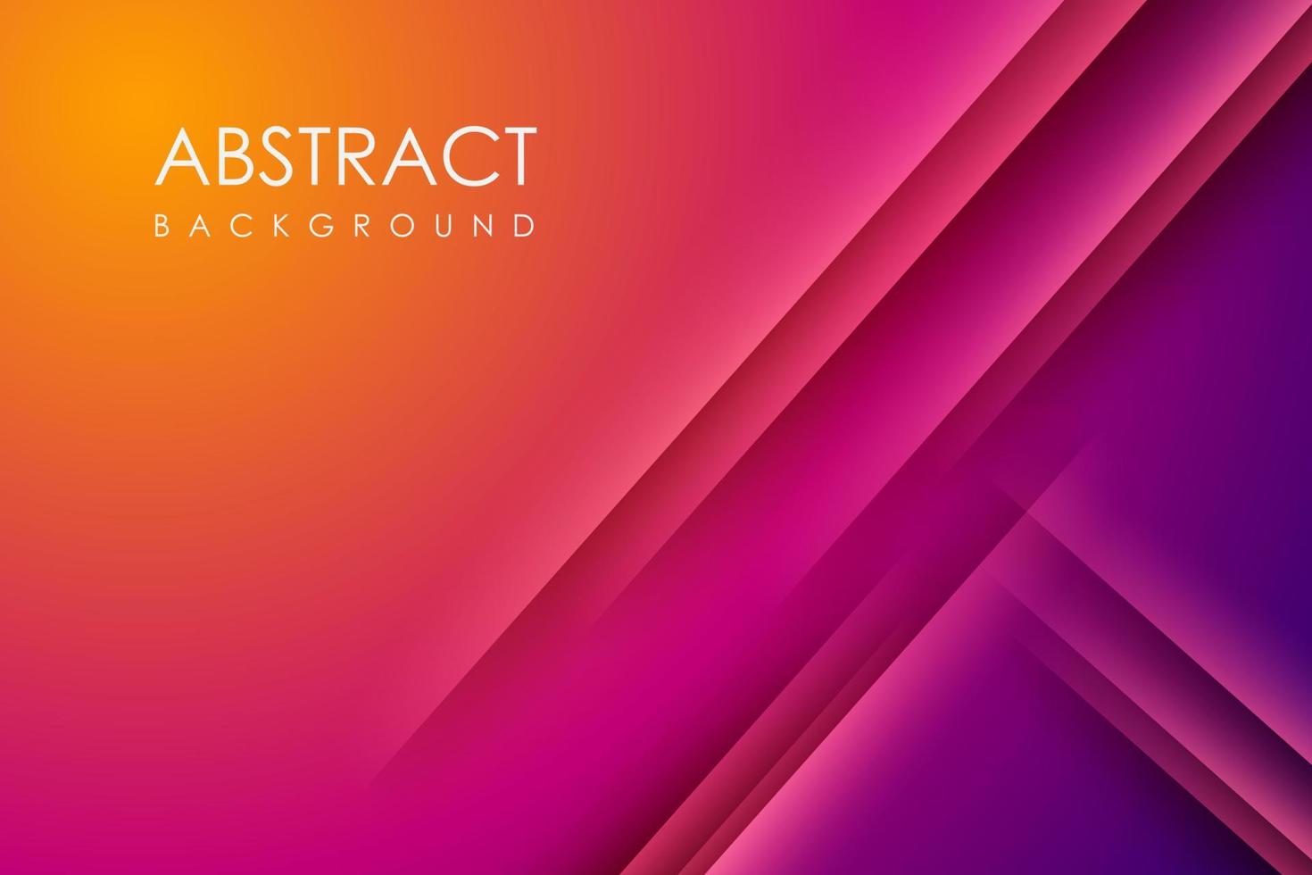 Modern abstract gradient orange and purple colorfull background concept with gold line and dots decoration vector