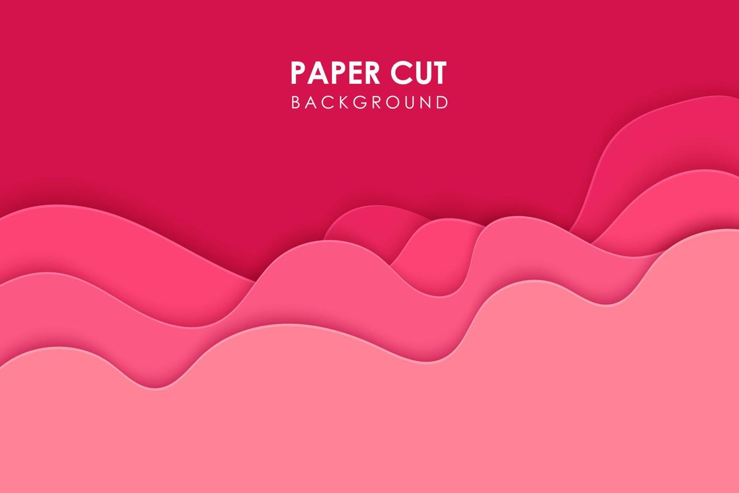 banner de corte de papel rosa con fondo abstracto de limo 3d y capas de ondas rosas. diseño de diseño abstracto para folleto y volante. Ilustración de vector de arte de papel