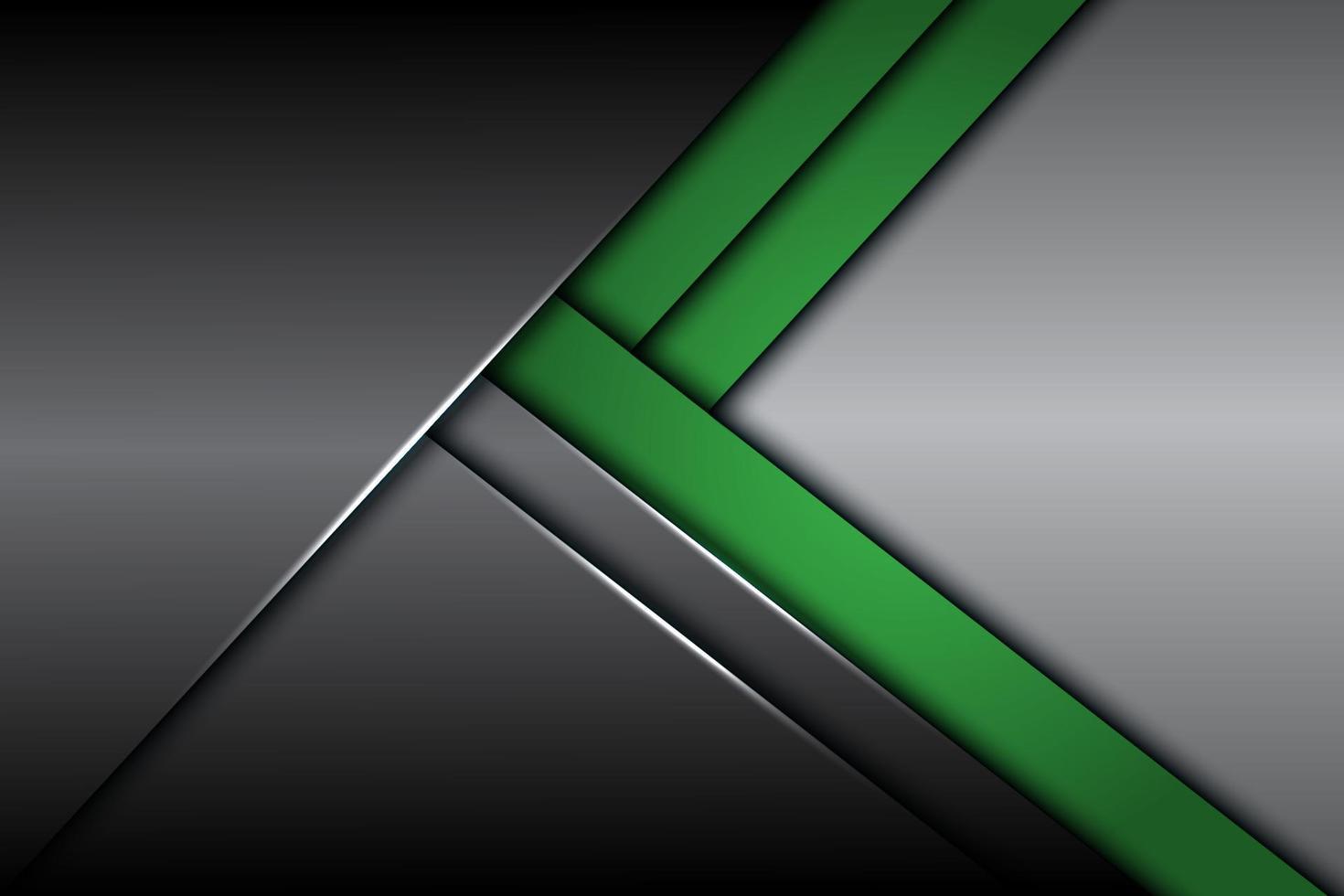 dirección de flecha metálica gris verde abstracto con diseño de espacio en blanco moderno fondo futurista eps10 vector