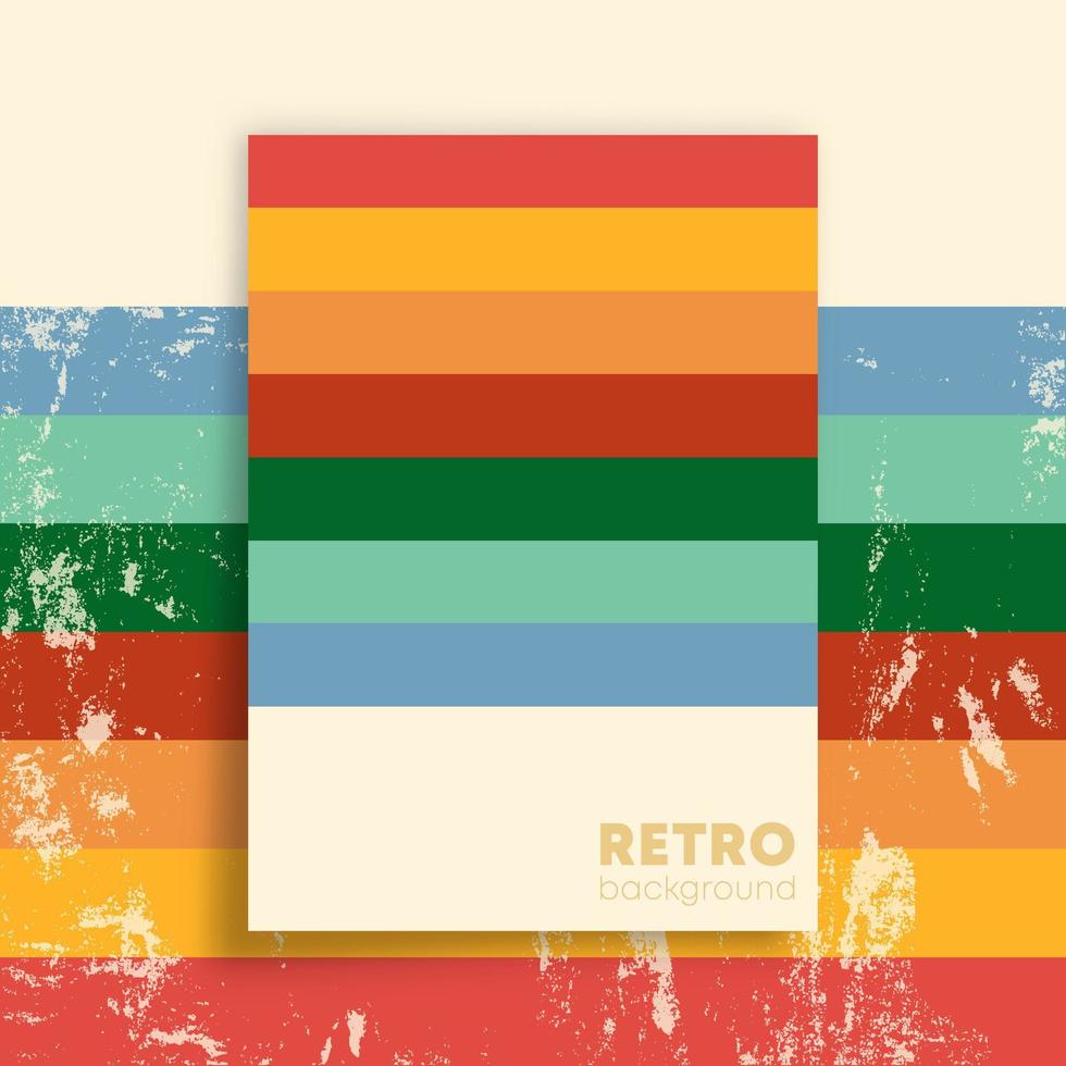 Retro design poster and background. Vintage wall art interior. Vector illustration.
