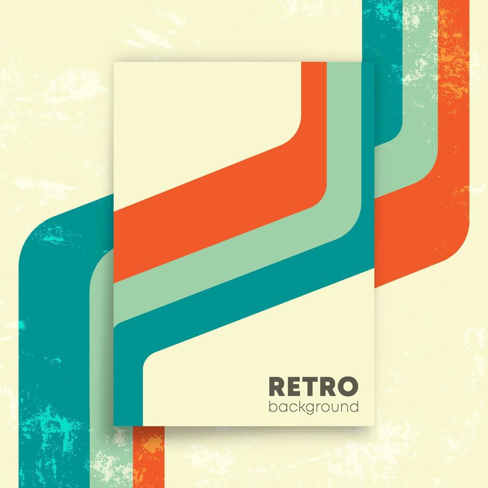 cartel de diseño retro y fondo. interior de arte de pared vintage. ilustración vectorial vector