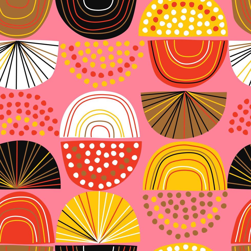 patrón geométrico sin costuras en estilo abstracto moderno. fondo pastel nórdico. ilustración vectorial para impresión, diseño, tela. vector