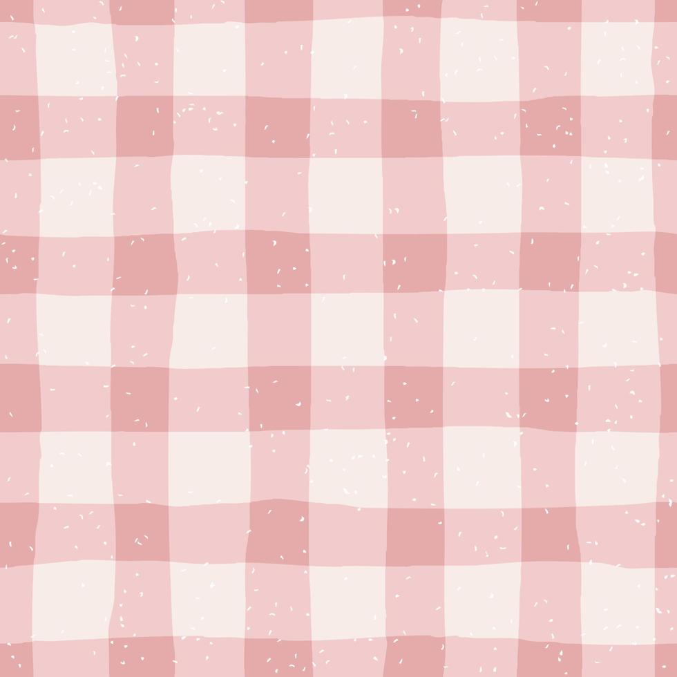 Seamless pattern with square hand drawn texture. Rustic checkered tablecloth. Vector illustration for print, design, fabric.