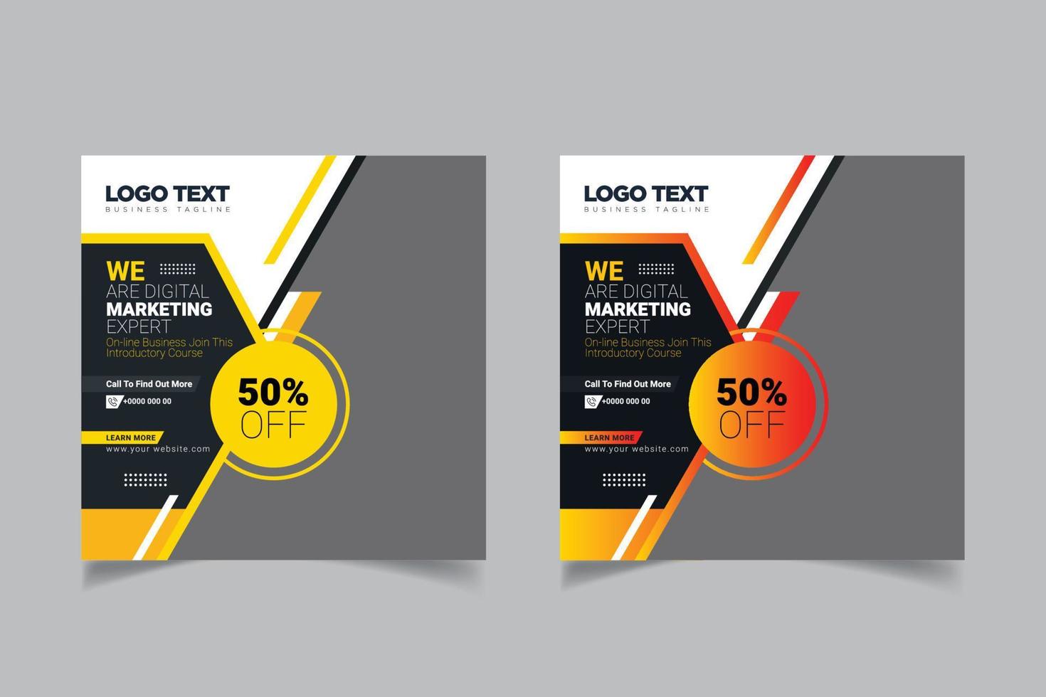 Online courses social media post banner vector