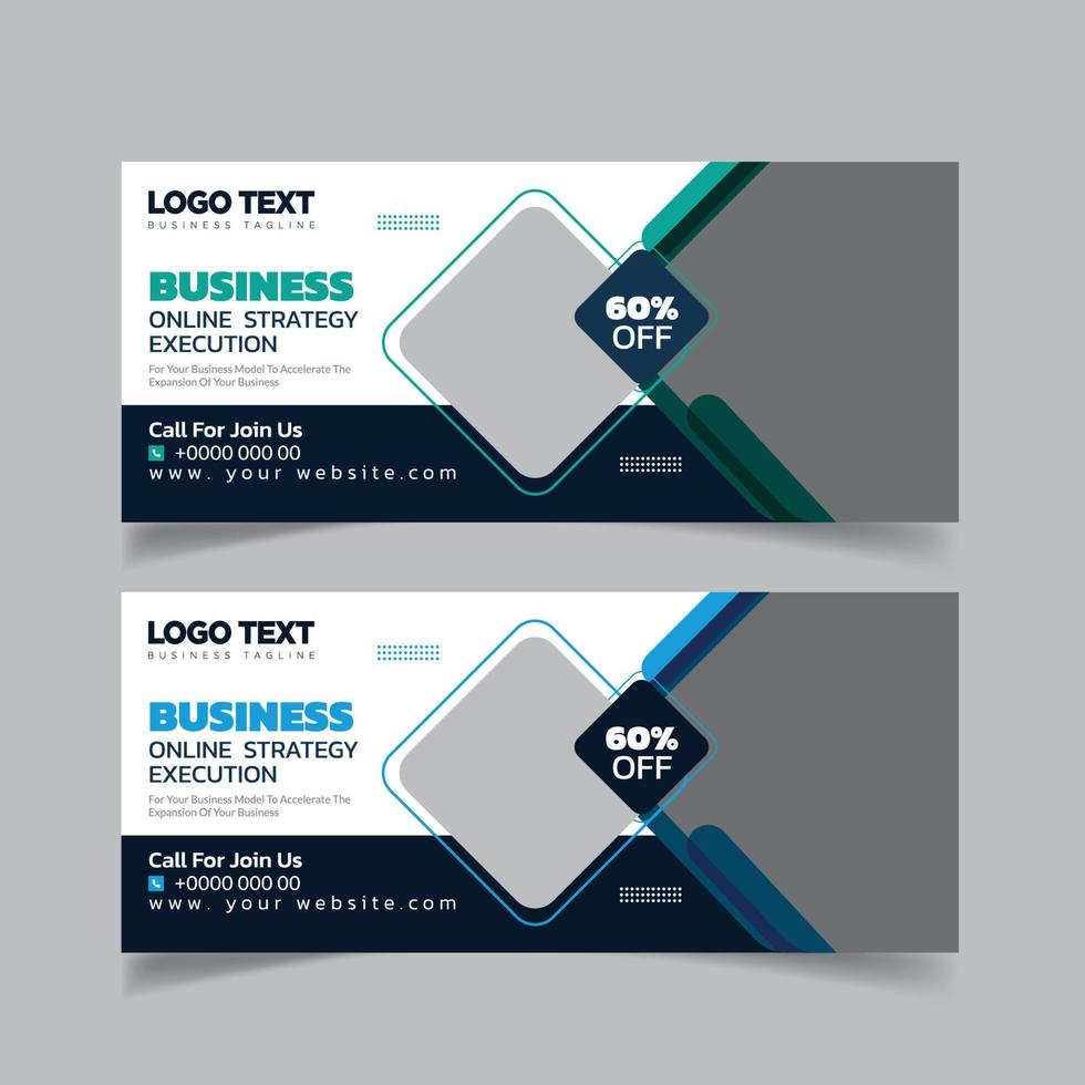 Online learning courses banner design vector