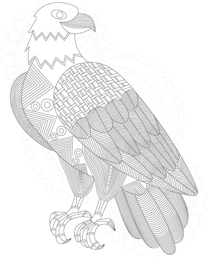 Birds Coloring Pages For Kids and adult vector