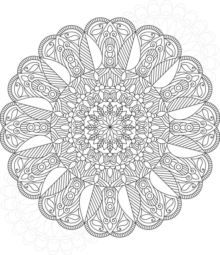 Mandala Coloring Pages For Adults And Kids vector