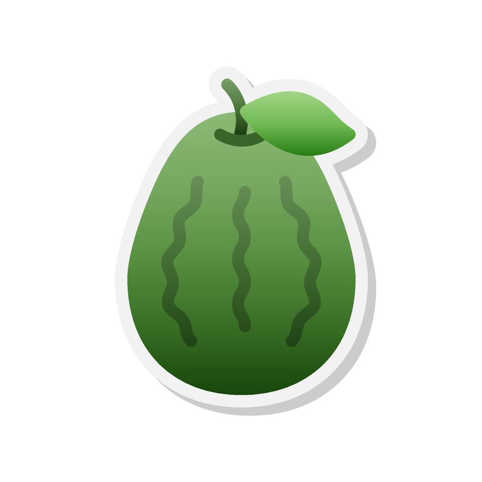 Avocado sticker icon, Vector, Illustration. vector