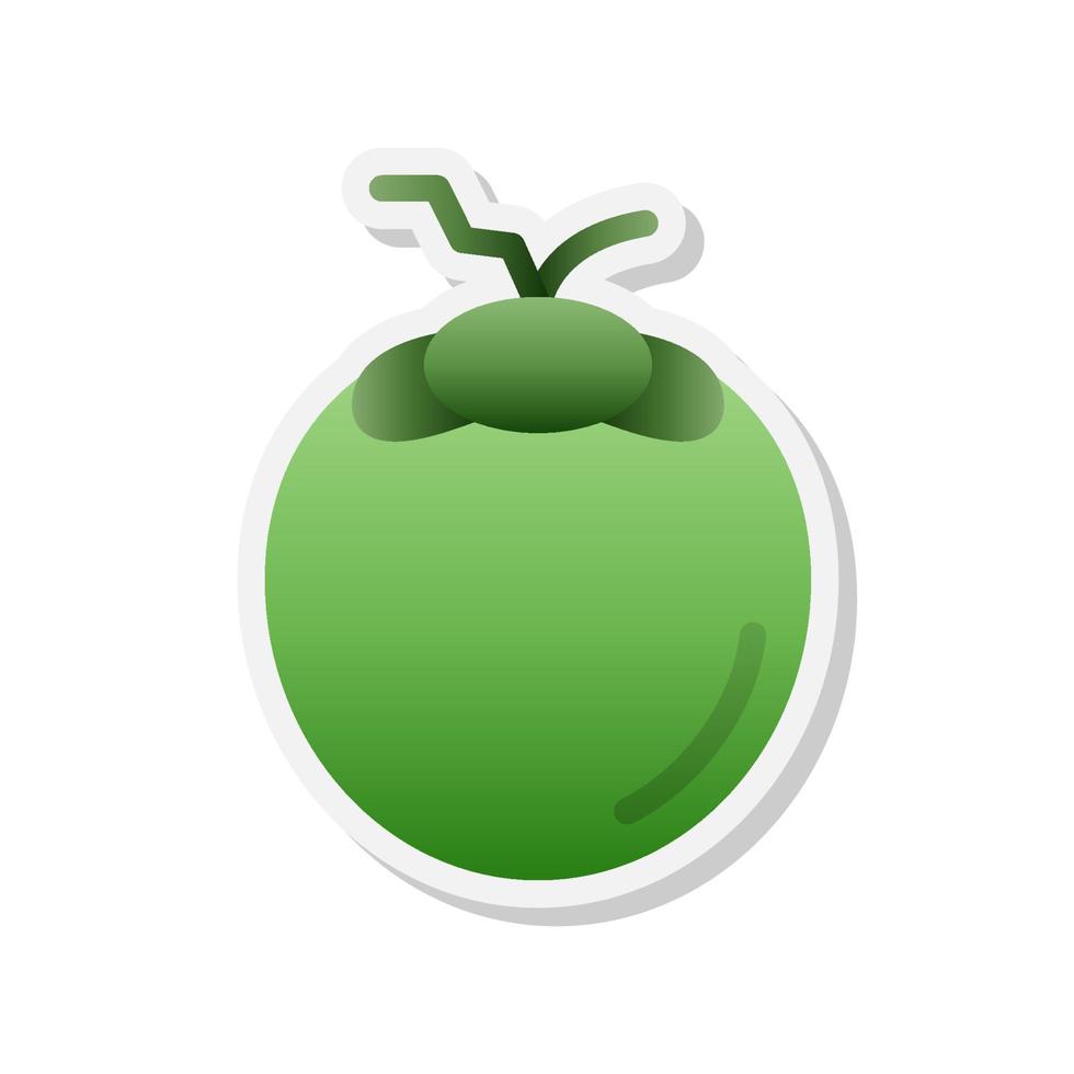 Coconut sticker icon, Vector, Illustration. vector