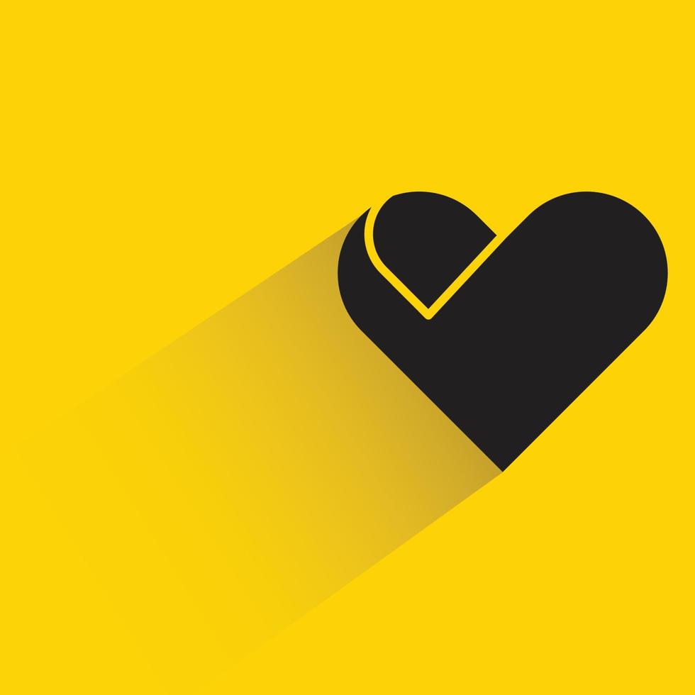 heart on yellow background vector illustration
