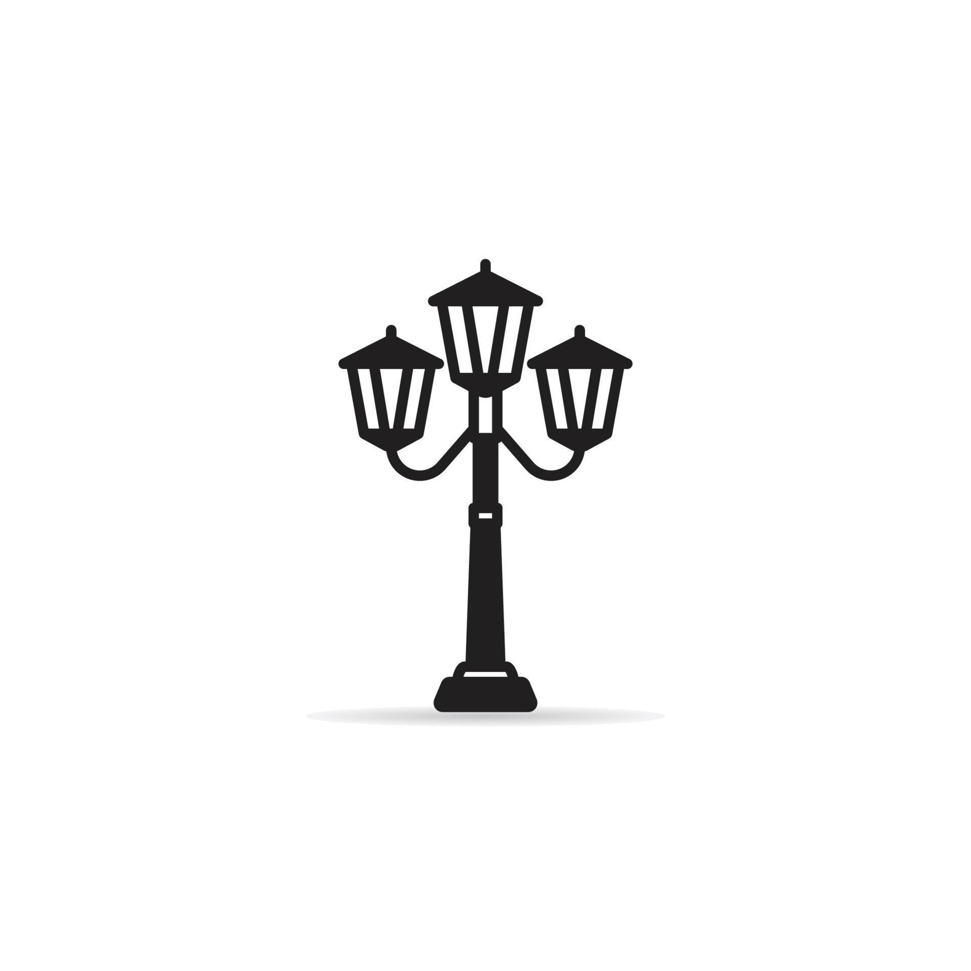 Vintage Street Lamp Icon Vector Illustration 8970728 Vector Art At Vecteezy