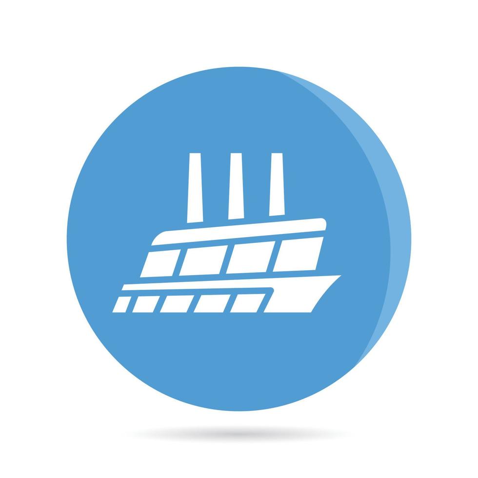 ship icon in circle button illustration vector