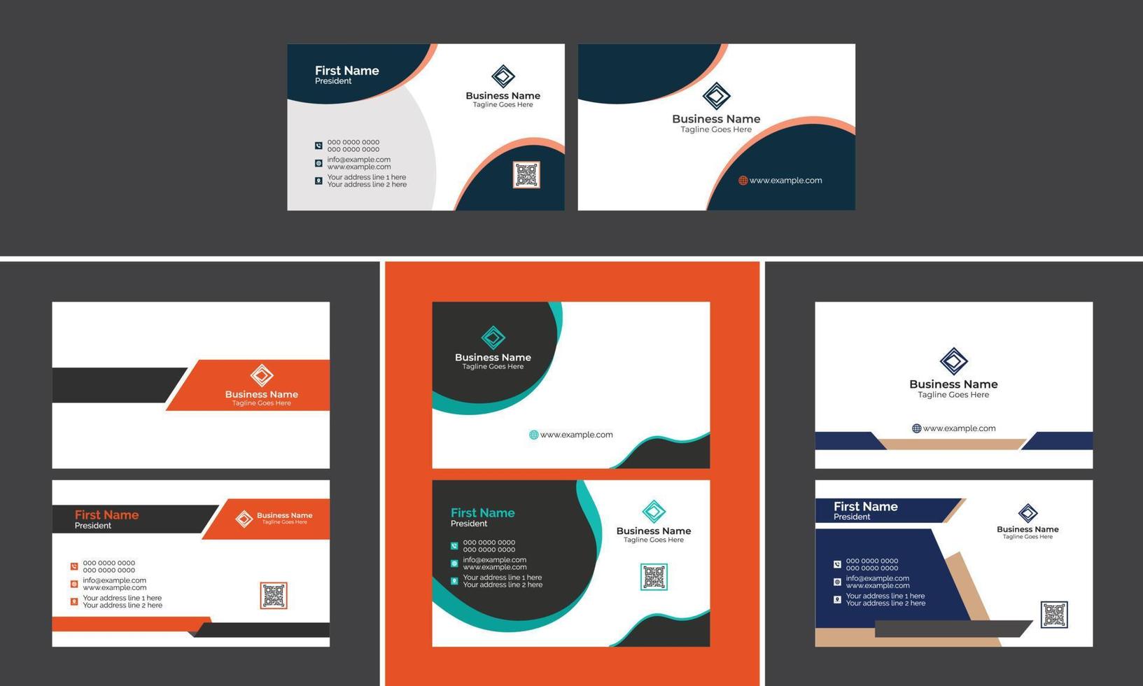 Creative Modern Business Card Design Template vector