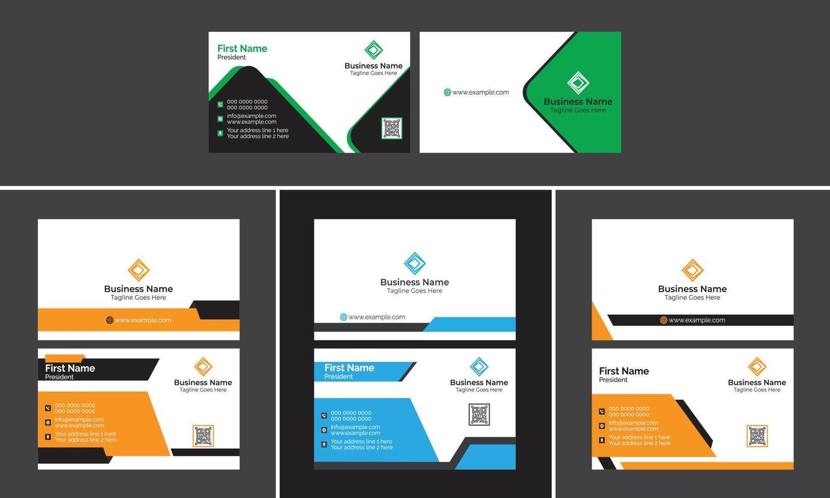 Creative Modern Business Card Design Template vector