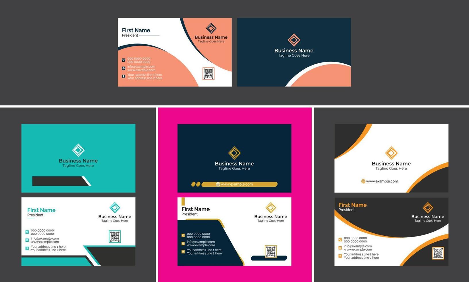 Creative Modern Business Card Design Template vector