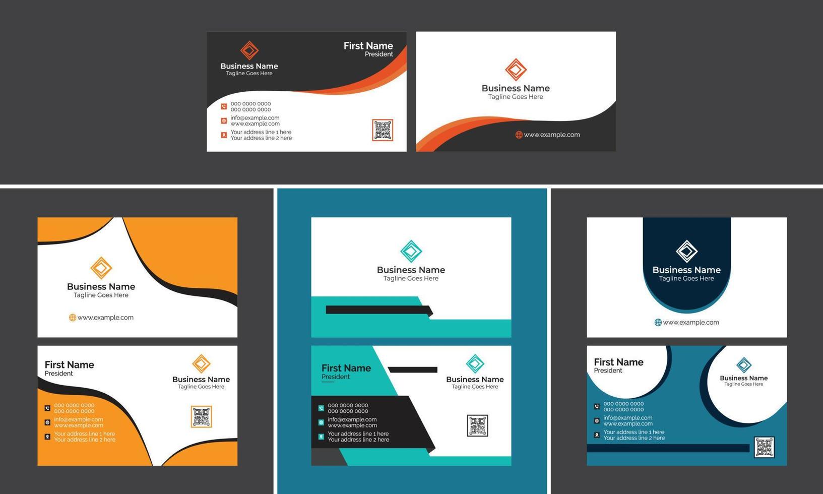 Creative Modern Business Card Design Template vector