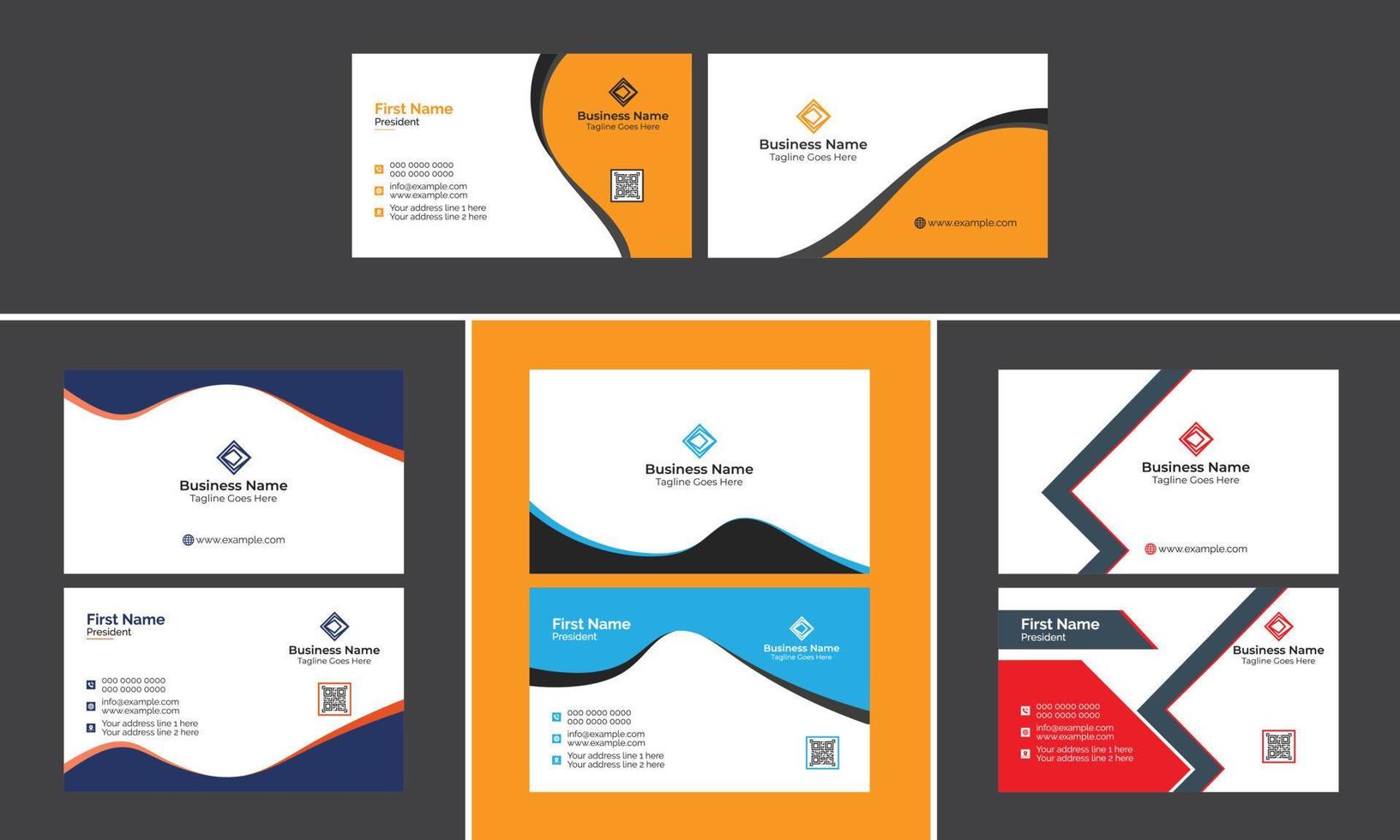 Creative Modern Business Card Design Template vector