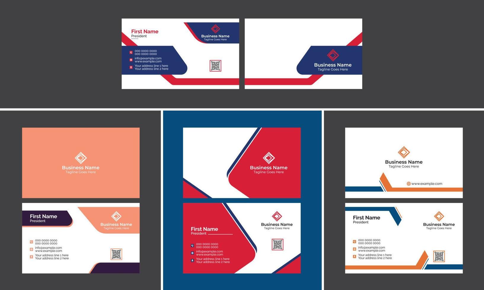 Creative Modern Business Card Design Template vector