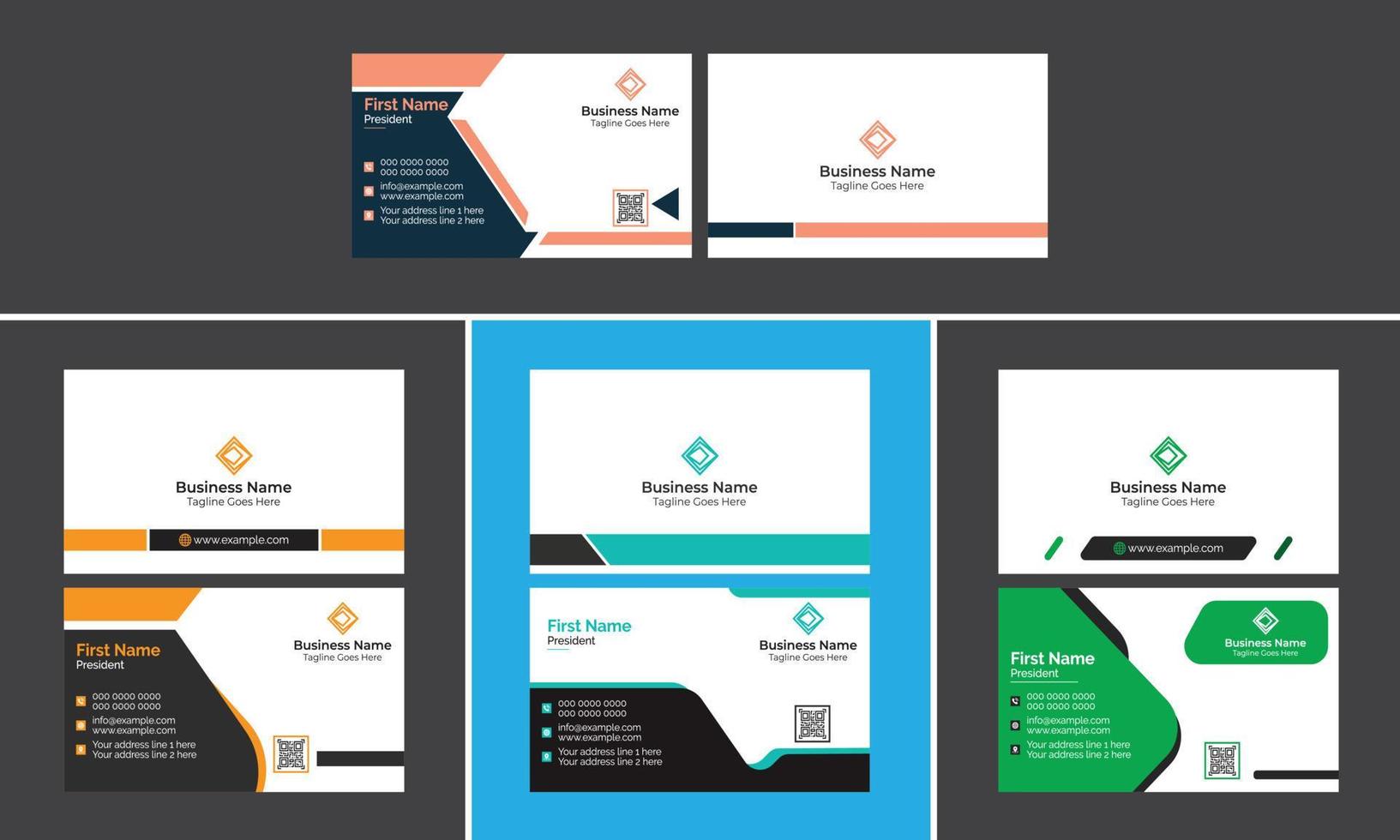 Creative Modern Business Card Design Template vector
