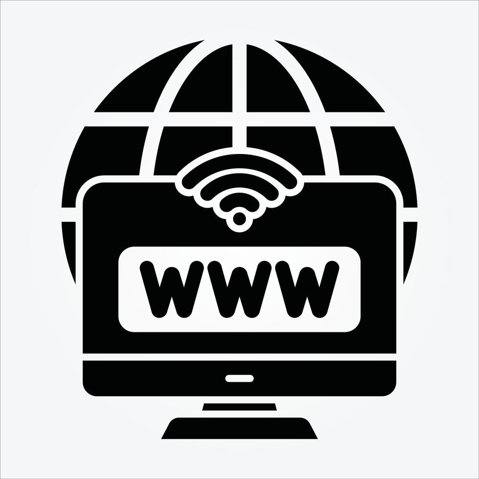 Isolated Internet of Things Glyph Icons EPS 10 Free Vector Graphic