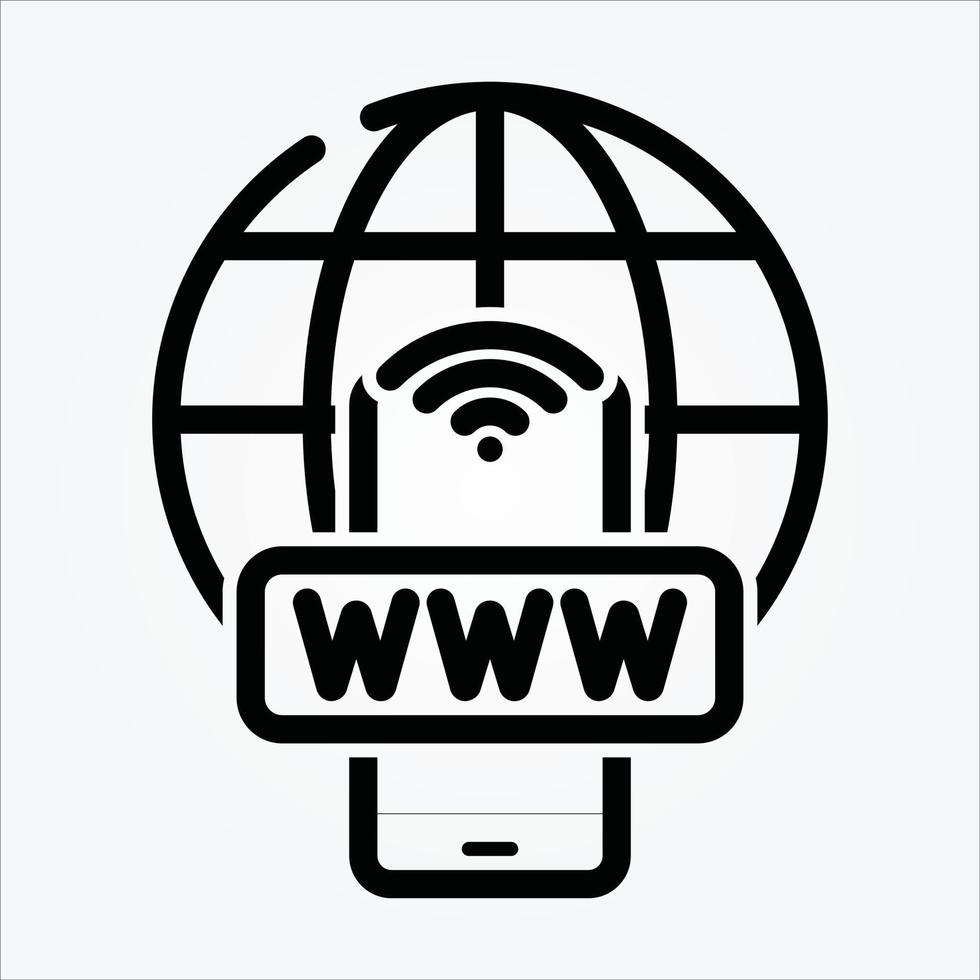 Isolated Internet of Things Line Icons EPS 10 Free Vector Graphic