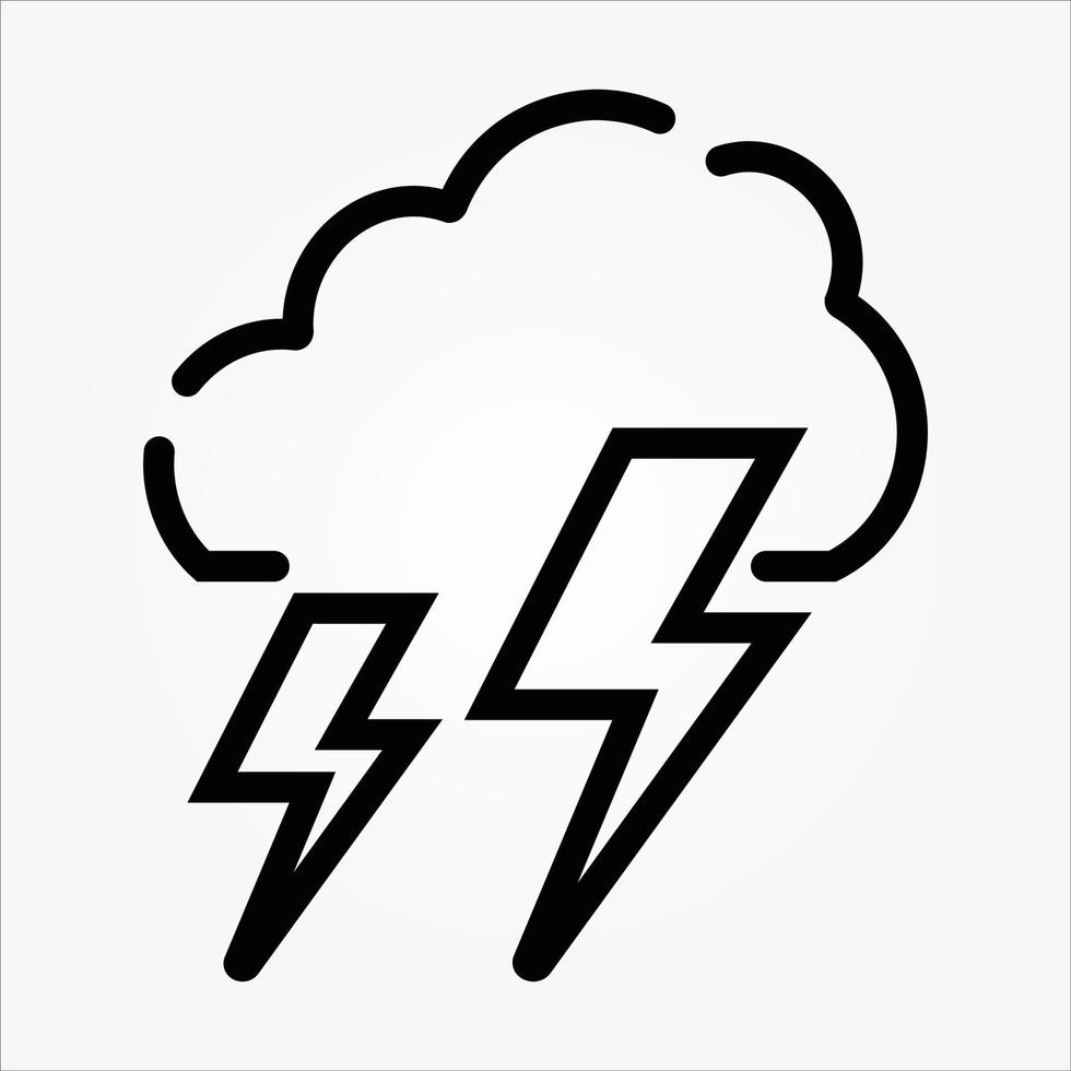 Isolated Weather Line Icons EPS 10 Free Vector Graphic