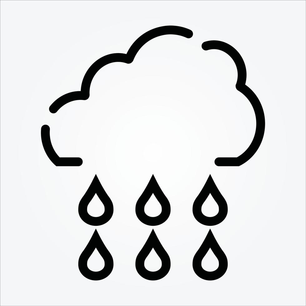 Isolated Weather Line Icons EPS 10 Free Vector Graphic