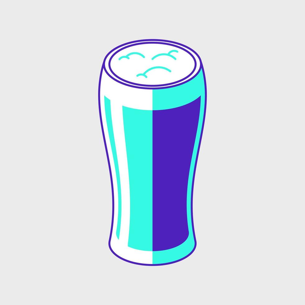 Beer glass weizen isometric vector icon illustration