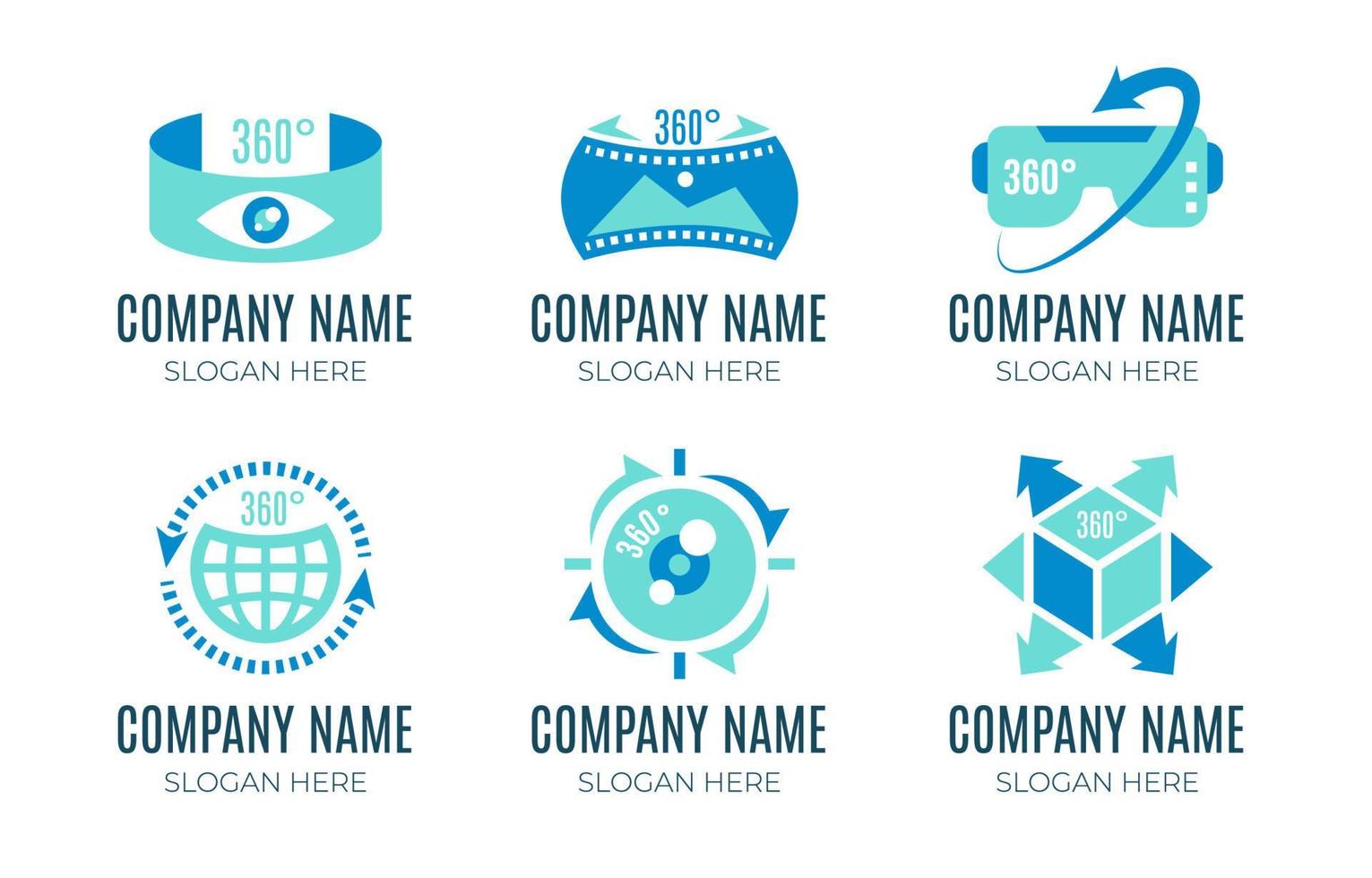 Company Logo 360 Technology Set vector