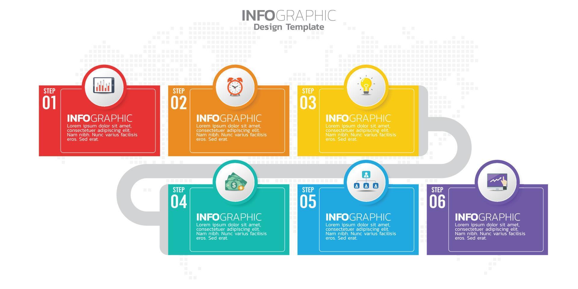 elementos infográficos de línea de tiempo para contenido, diagrama, diagrama de flujo, pasos, partes, línea de tiempo, flujo de trabajo, gráfico. vector