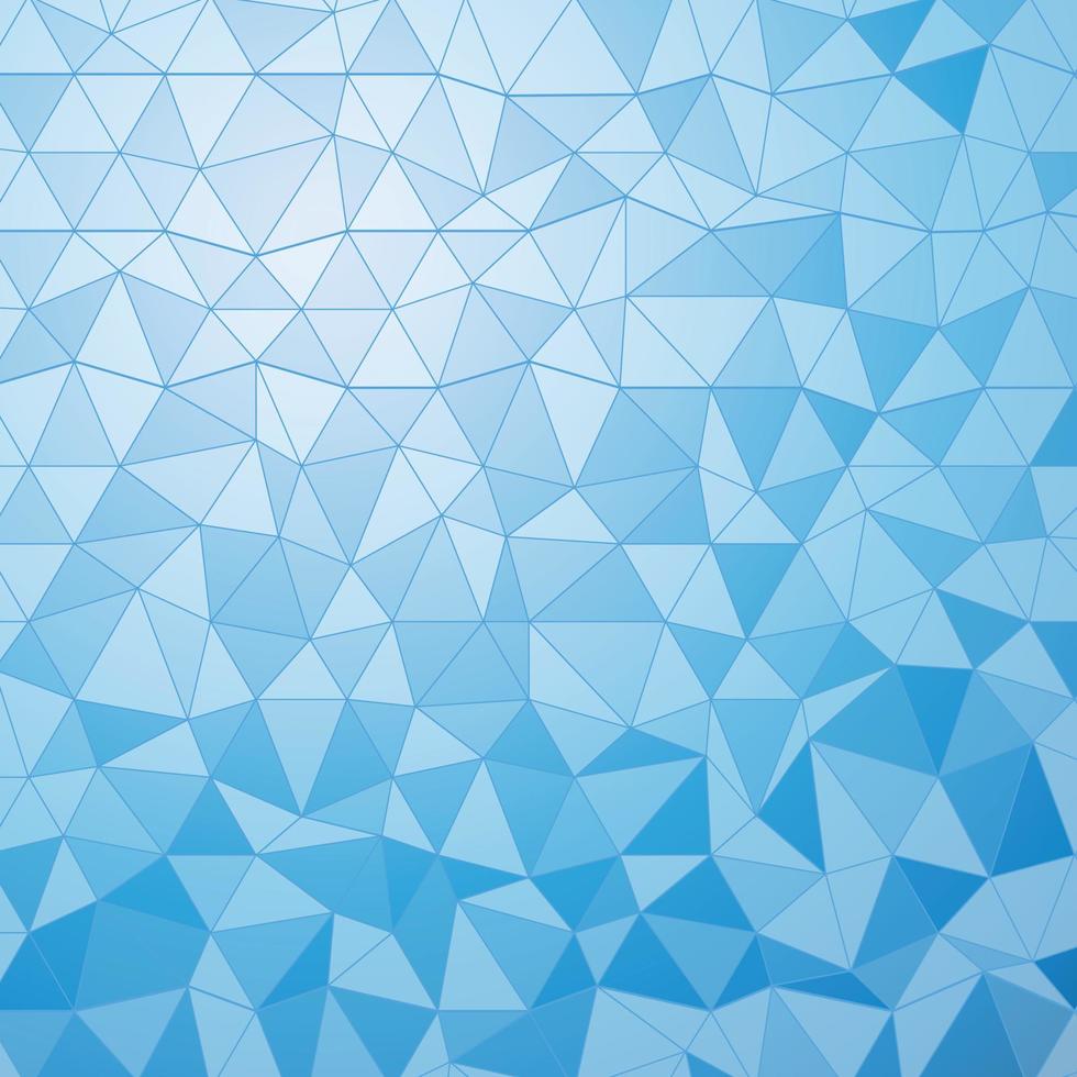 Vector geometrical background with triangles. Blue low poly background for card, poster or wallpaper. Multicolor mosaic illustration