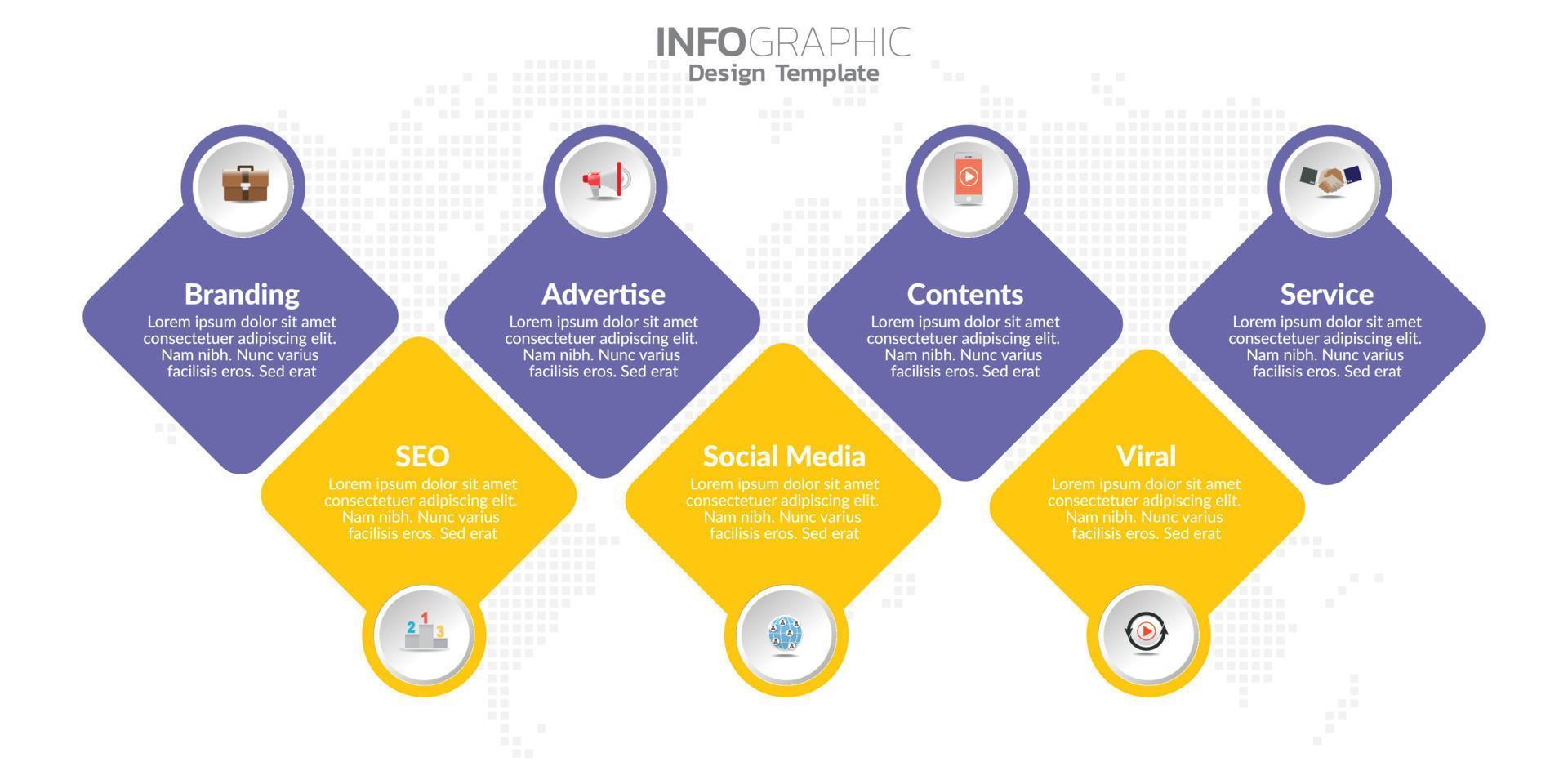 Infographic elements for content, diagram, flowchart, steps, parts, timeline, workflow, chart. vector