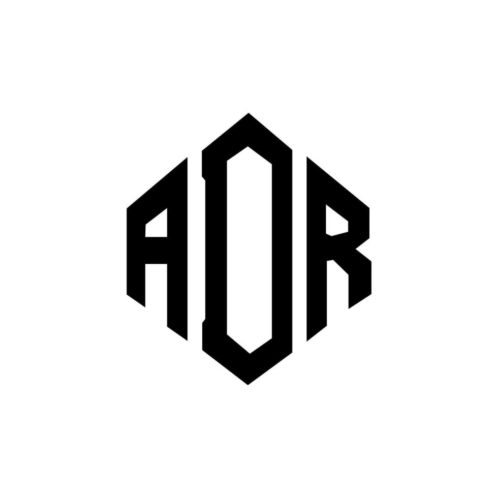 ADR letter logo design with polygon shape. ADR polygon and cube shape